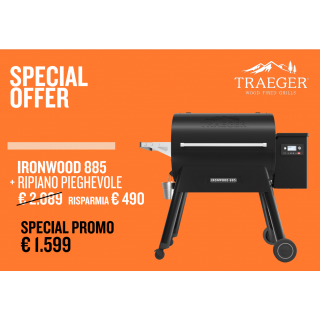 Ironwood 885 - Traeger + RIPIANO PIEGHEVOLE