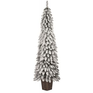 Albero Natale LANE cm 210 PVC FLOCCATO c/Vaso Quadro T417 D68 - Flora